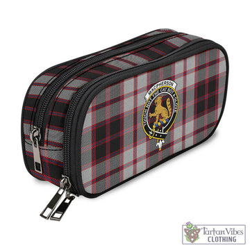 MacPherson Tartan Pen and Pencil Case with Family Crest