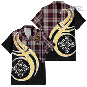 MacPherson (McPherson) Tartan Hawaiian Shirt with Family Crest and Celtic Symbol Style