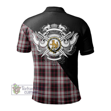 MacPherson (McPherson) Tartan Polo Shirt with Family Crest and Military Logo Style - Tartanvibesclothing Shop