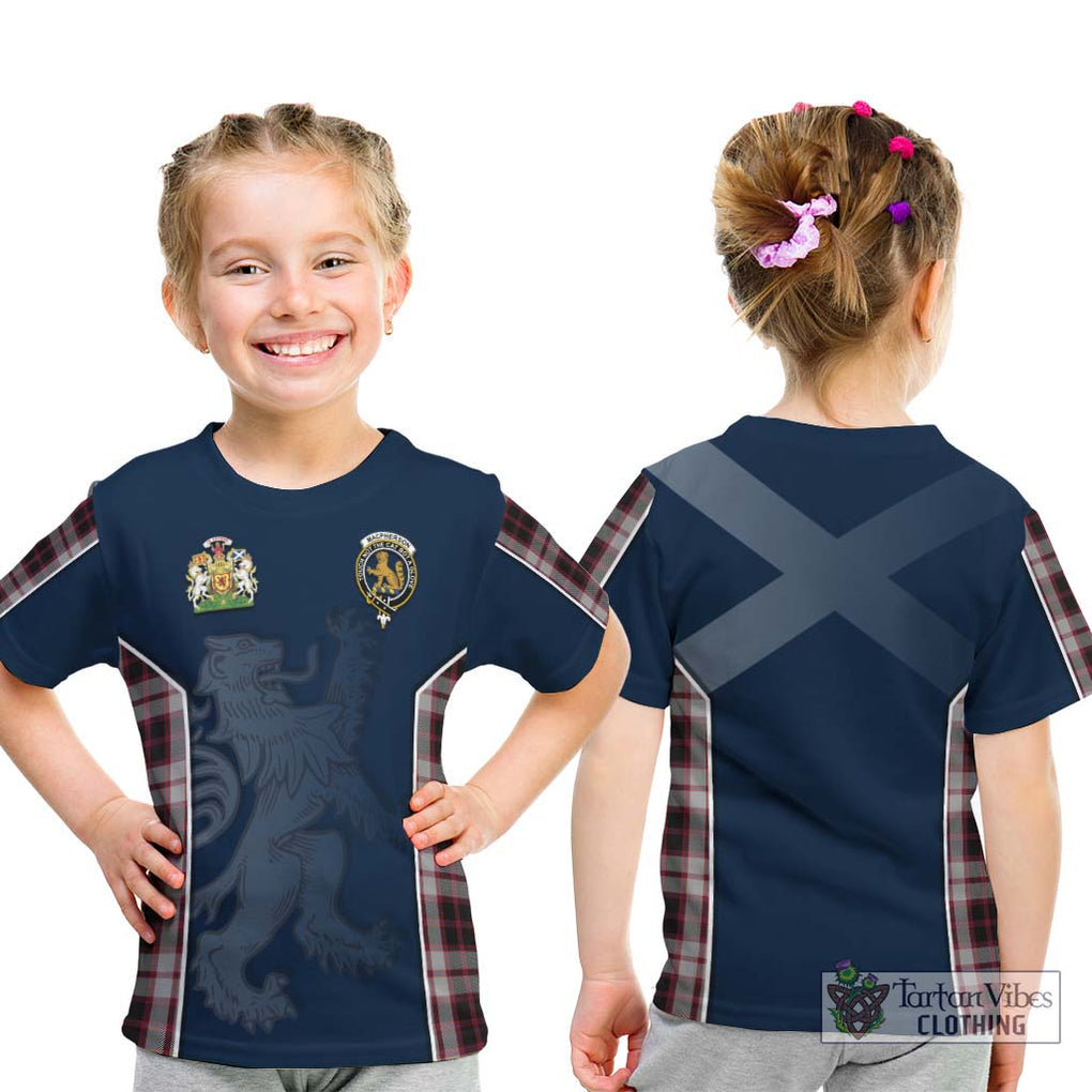 MacPherson (McPherson) Tartan Kid T-Shirt with Family Crest and Lion Rampant Vibes Sport Style - Tartan Vibes Clothing