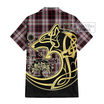 MacPherson (McPherson) Tartan Hawaiian Shirt with Family Crest Celtic Wolf Style