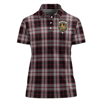 MacPherson Tartan Polo Shirt with Family Crest For Women