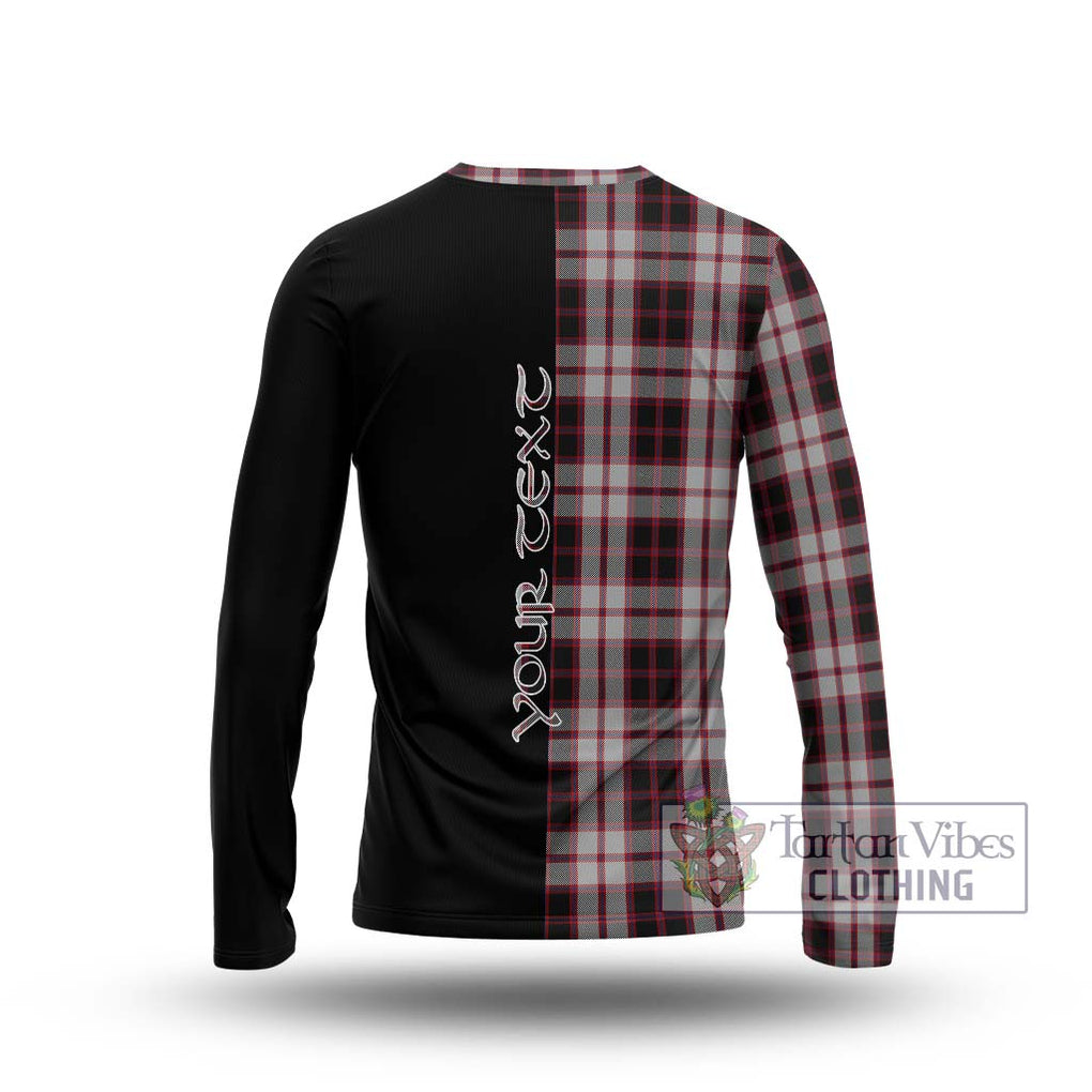 MacPherson (McPherson) Tartan Long Sleeve T-Shirt with Family Crest and Half Of Me Style - Tartanvibesclothing Shop
