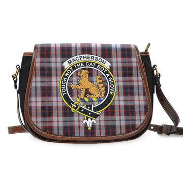 MacPherson Tartan Saddle Bag with Family Crest