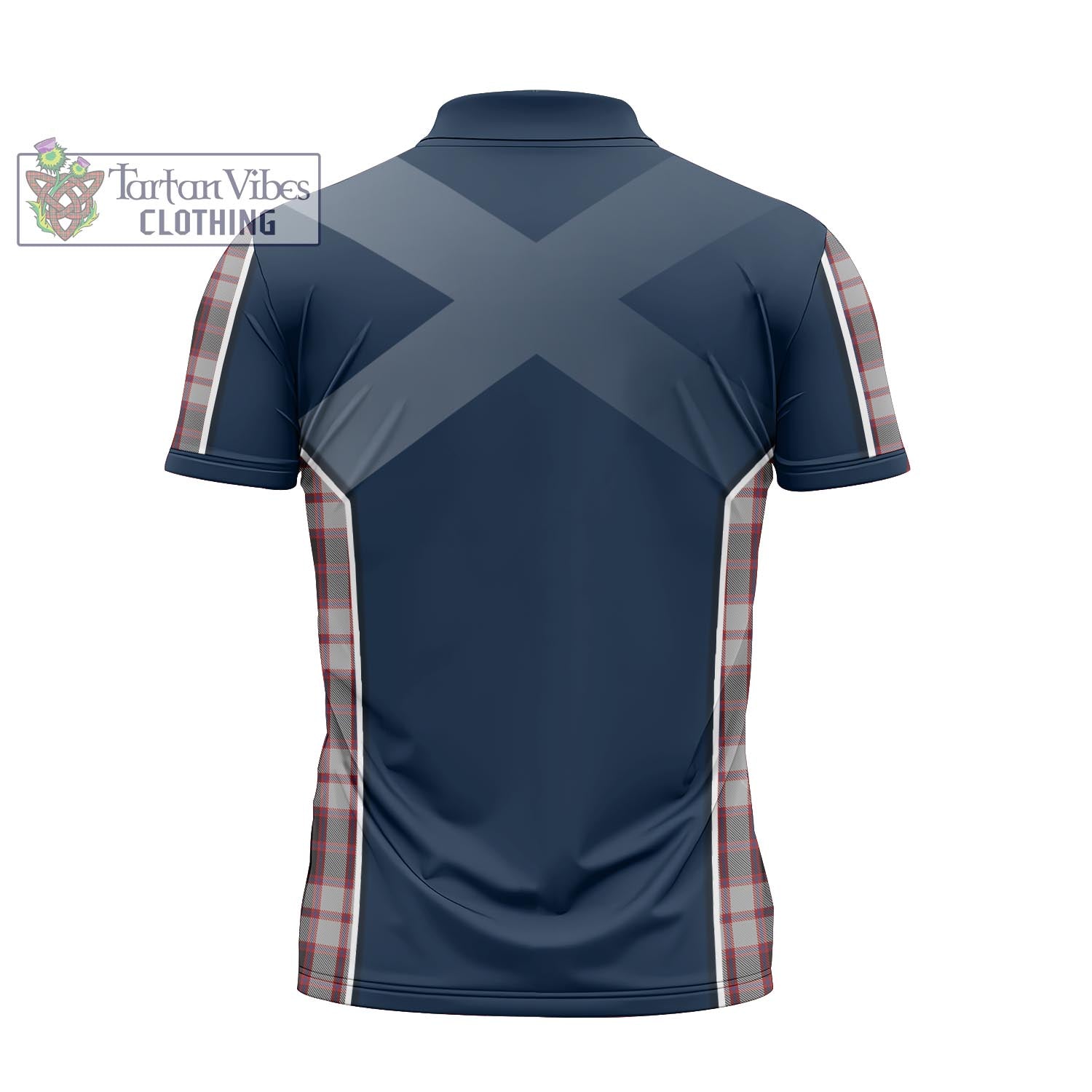 Tartan Vibes Clothing MacPherson Tartan Zipper Polo Shirt with Family Crest and Scottish Thistle Vibes Sport Style