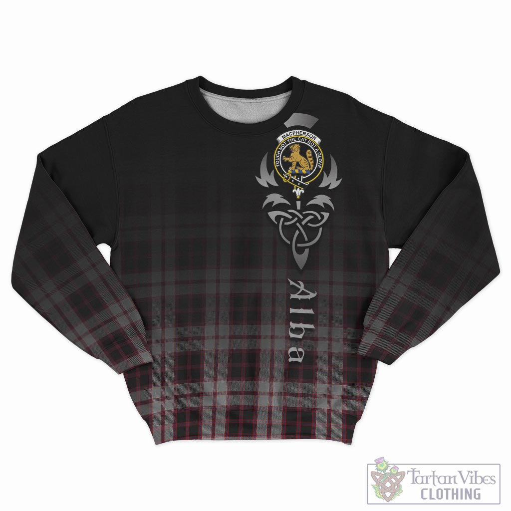 Tartan Vibes Clothing MacPherson Tartan Sweatshirt Featuring Alba Gu Brath Family Crest Celtic Inspired