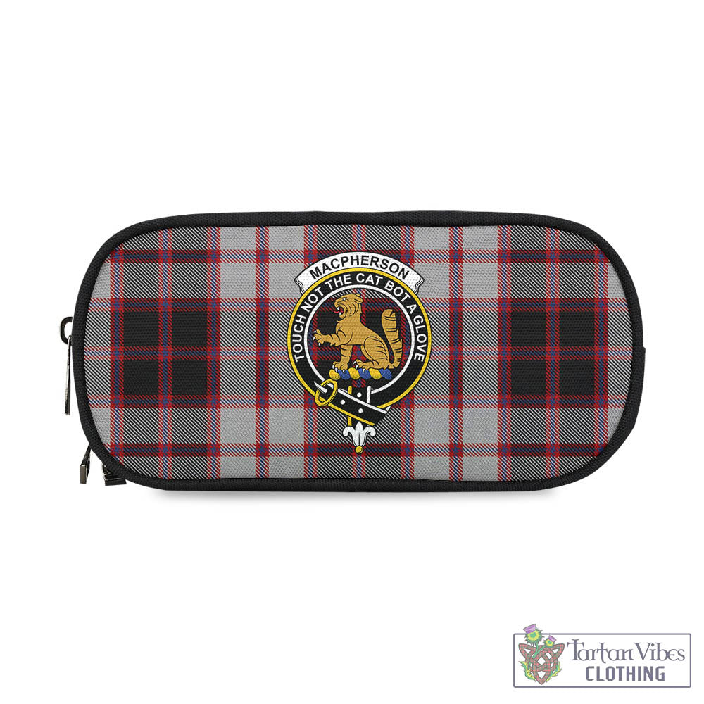 Tartan Vibes Clothing MacPherson Tartan Pen and Pencil Case with Family Crest