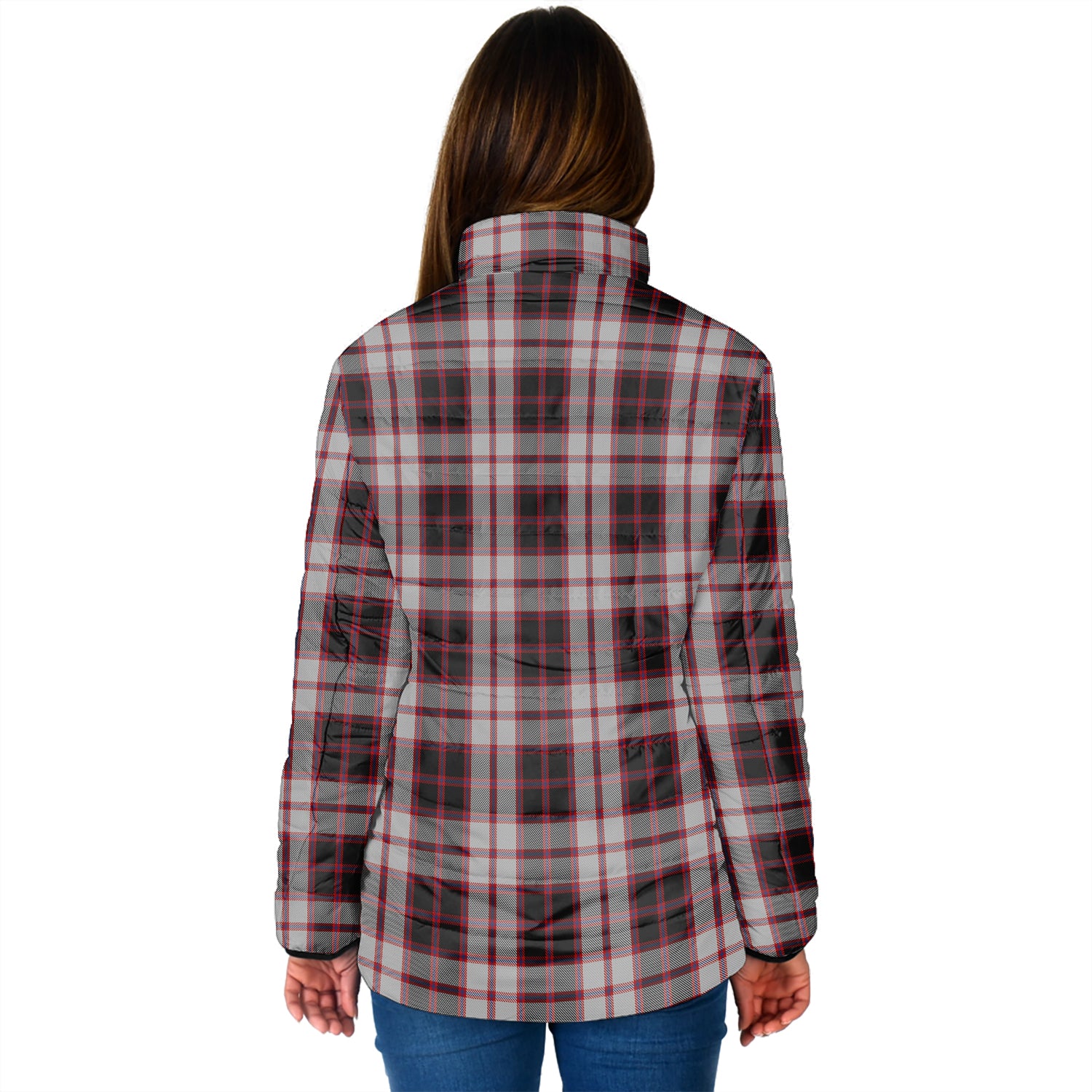 MacPherson (McPherson) Tartan Padded Jacket with Family Crest - Tartan Vibes Clothing