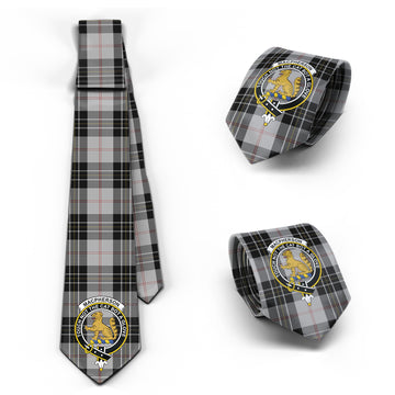 MacPherson Dress Tartan Classic Necktie with Family Crest