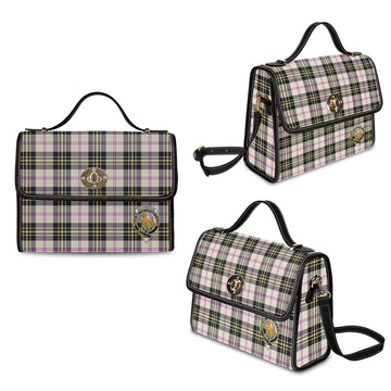 MacPherson Dress Ancient Tartan Waterproof Canvas Bag with Family Crest