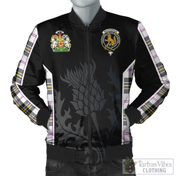 MacPherson Dress Modern Tartan Bomber Jacket with Family Crest and Scottish Thistle Vibes Sport Style