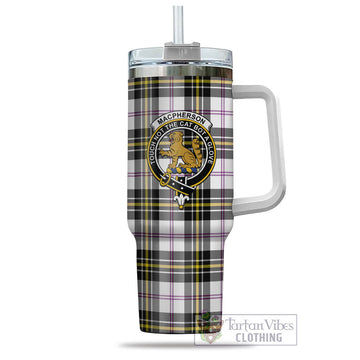 MacPherson Dress Modern Tartan and Family Crest Tumbler with Handle