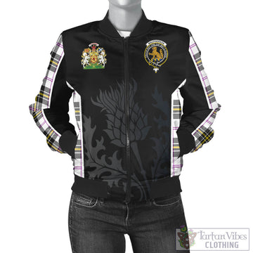 MacPherson Dress Modern Tartan Bomber Jacket with Family Crest and Scottish Thistle Vibes Sport Style