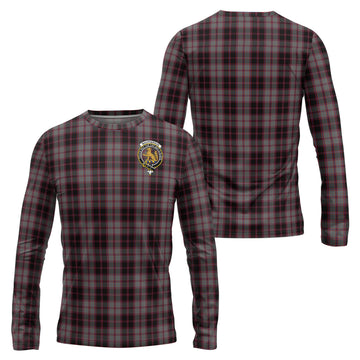 MacPherson Hunting Tartan Long Sleeve T-Shirt with Family Crest