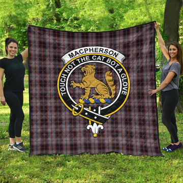 MacPherson Hunting Tartan Quilt with Family Crest
