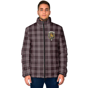 MacPherson Hunting Tartan Padded Jacket with Family Crest