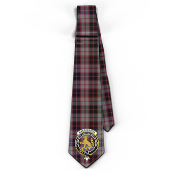 MacPherson Hunting Tartan Classic Necktie with Family Crest