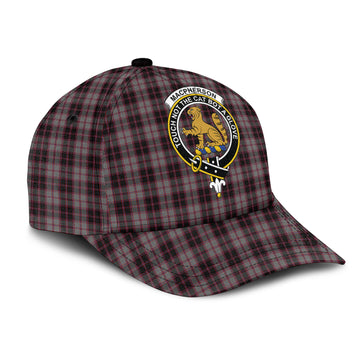 MacPherson Hunting Tartan Classic Cap with Family Crest