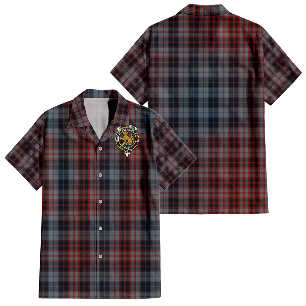 macpherson-hunting-tartan-short-sleeve-button-down-shirt-with-family-crest