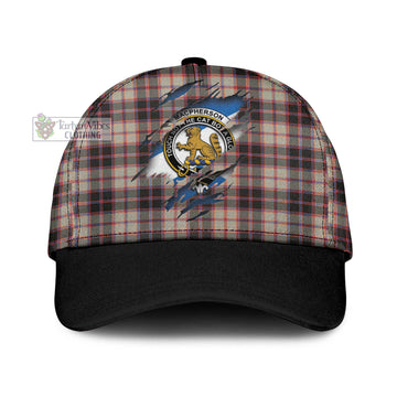 MacPherson Hunting Ancient Tartan Classic Cap with Family Crest In Me Style