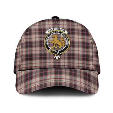 MacPherson Hunting Ancient Tartan Classic Cap with Family Crest