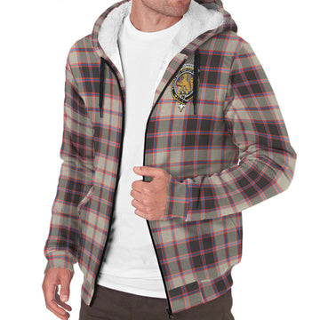 MacPherson Hunting Ancient Tartan Sherpa Hoodie with Family Crest