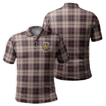 MacPherson Hunting Ancient Tartan Men's Polo Shirt with Family Crest