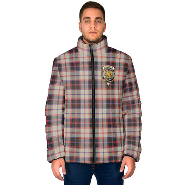 MacPherson Hunting Ancient Tartan Padded Jacket with Family Crest