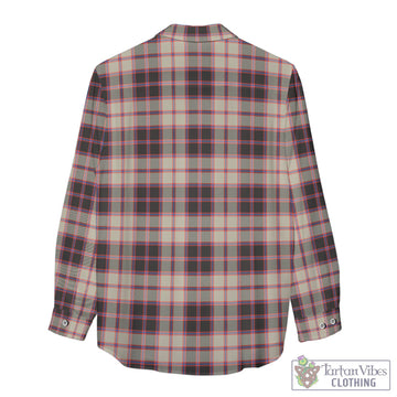 MacPherson Hunting Ancient Tartan Womens Casual Shirt with Family Crest