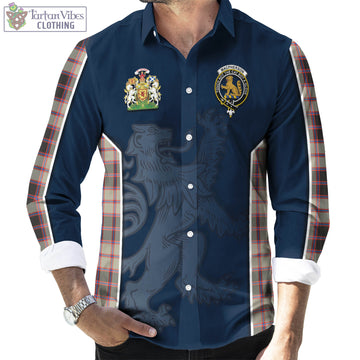 MacPherson Hunting Ancient Tartan Long Sleeve Button Up Shirt with Family Crest and Lion Rampant Vibes Sport Style