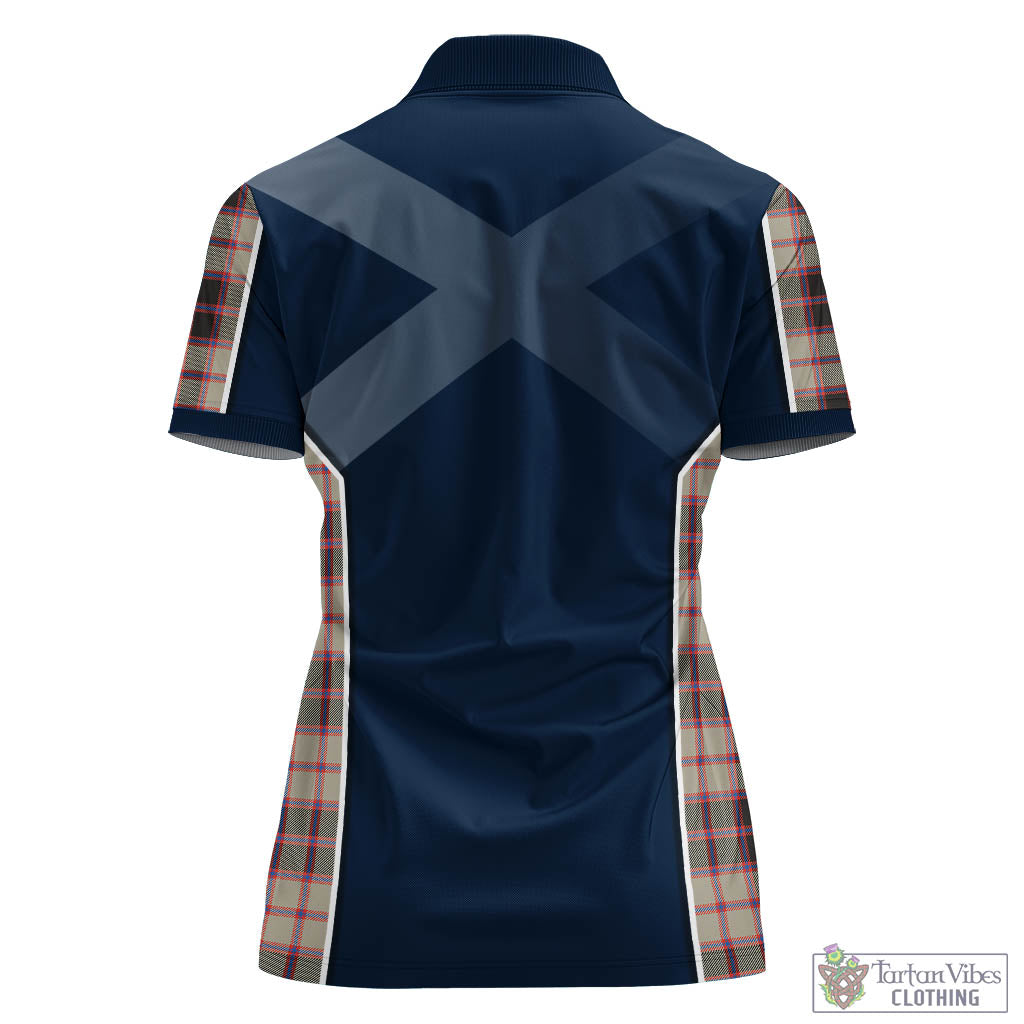 Tartan Vibes Clothing MacPherson Hunting Ancient Tartan Women's Polo Shirt with Family Crest and Lion Rampant Vibes Sport Style