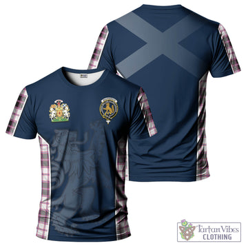 MacPherson Hunting Modern Tartan T-Shirt with Family Crest and Lion Rampant Vibes Sport Style