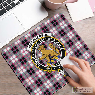 MacPherson Hunting Modern Tartan Mouse Pad with Family Crest