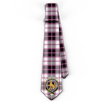 MacPherson Hunting Modern Tartan Classic Necktie with Family Crest