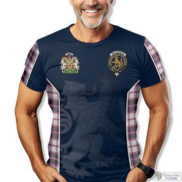 MacPherson Hunting Modern Tartan T-Shirt with Family Crest and Lion Rampant Vibes Sport Style