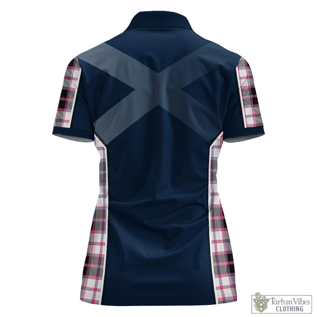 Tartan Vibes Clothing MacPherson Hunting Modern Tartan Women's Polo Shirt with Family Crest and Lion Rampant Vibes Sport Style