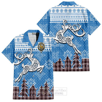MacPherson (McPherson) Clan Christmas Hawaiian Shirt Celtic Reindeer Style