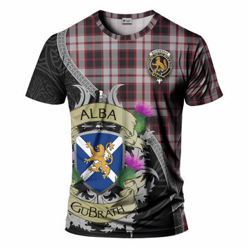 Tartan Vibes Clothing MacPherson (McPherson) Tartan Family Crest T-Shirt Lion Rampant Royal Thistle Shield Celtic Inspired