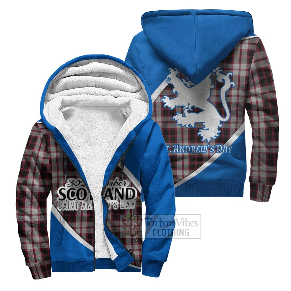 Tartan Vibes Clothing MacPherson (McPherson) Family Crest Tartan Sherpa Hoodie Celebrate Saint Andrew's Day in Style