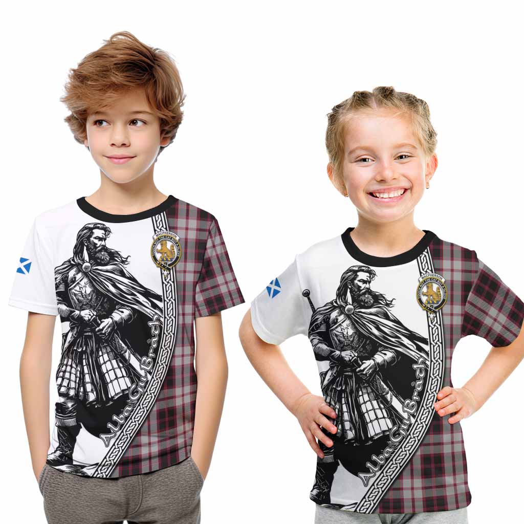 MacPherson (McPherson) Tartan Clan Crest Kid T-Shirt with Highlander Warrior Celtic Style