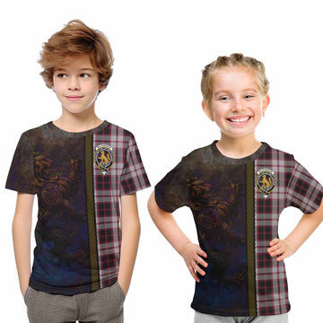 MacPherson (McPherson) Tartan Family Crest Kid T-Shirt Alba Gu Brath Be Brave Lion Ancient Style