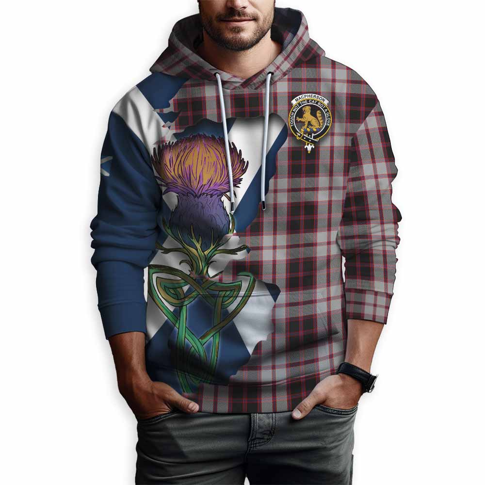 Tartan Vibes Clothing MacPherson (McPherson) Tartan Family Crest Hoodie Scottish Thistle Celtic Inspired