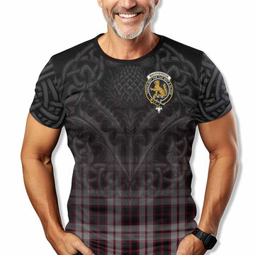 Tartan Vibes Clothing MacPherson (McPherson) Tartan T-Shirt with Family Crest Celtic Thistle Vibes