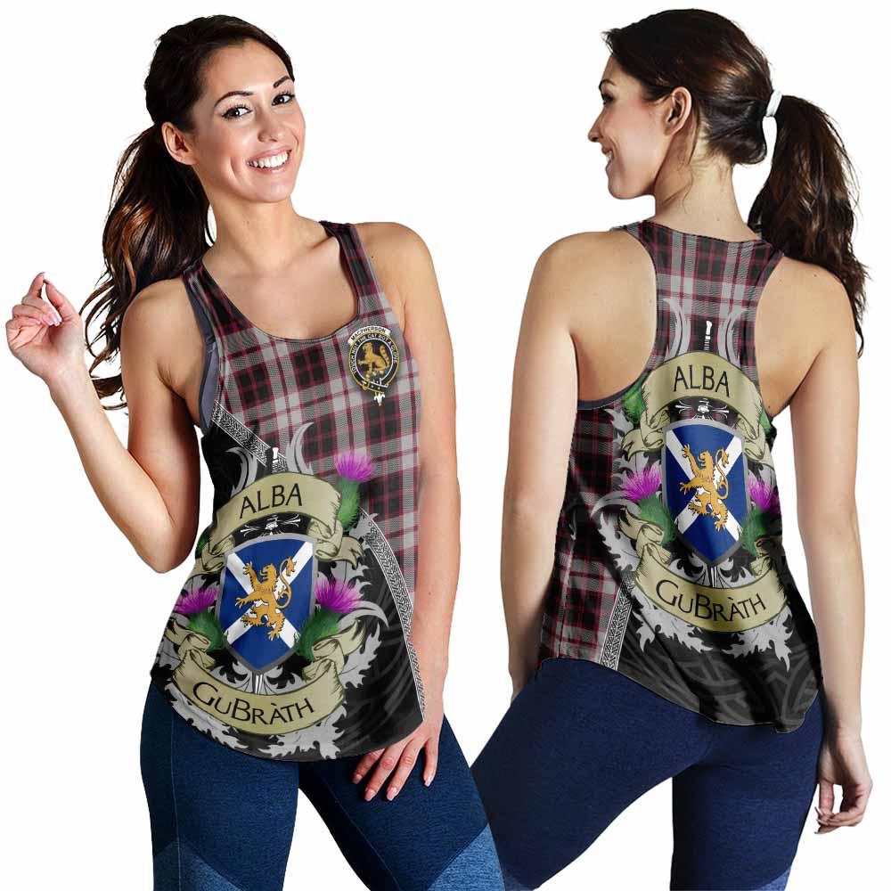 Tartan Vibes Clothing MacPherson (McPherson) Tartan Family Crest Women's Racerback Tanks Lion Rampant Royal Thistle Shield Celtic Inspired