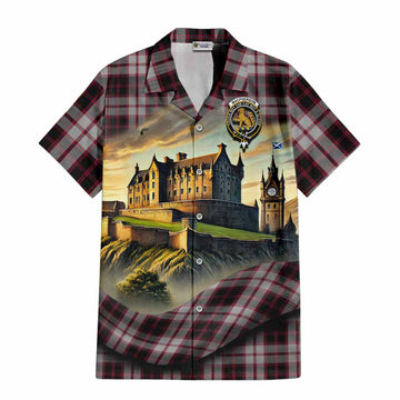 MacPherson (McPherson) Tartan Family Crest Hawaiian Shirt with Scottish Ancient Castle Style