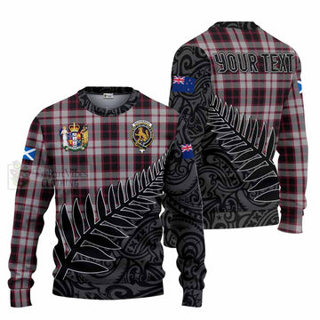 Tartan Vibes Clothing MacPherson (McPherson) Crest Tartan Knitted Sweater with New Zealand Silver Fern Half Style