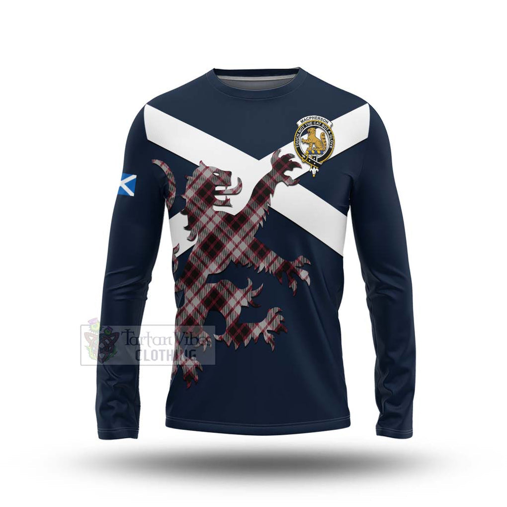 Tartan Vibes Clothing MacPherson (McPherson) Tartan Lion Rampant Long Sleeve T-Shirt – Proudly Display Your Heritage with Alba Gu Brath and Clan Name