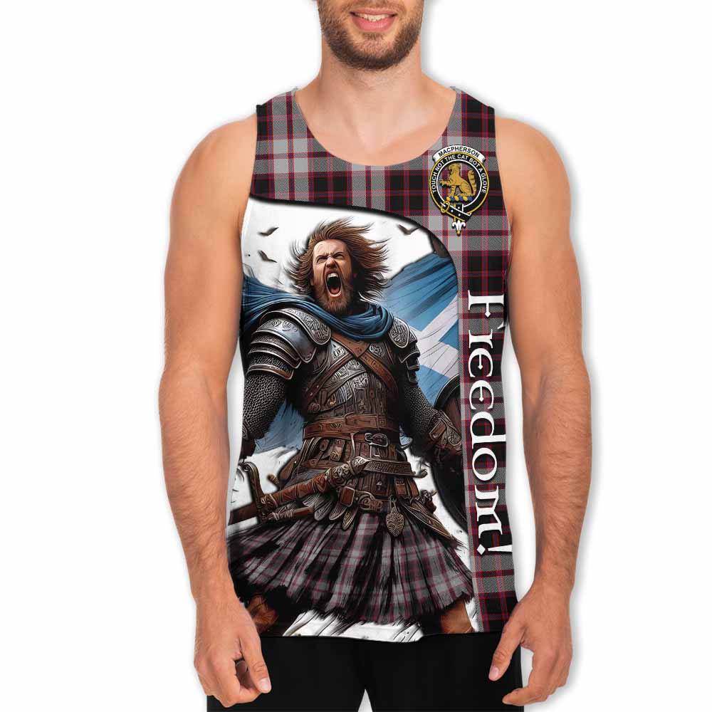 Tartan Vibes Clothing MacPherson (McPherson) Crest Tartan Men's Tank Top Inspired by the Freedom of Scottish Warrior