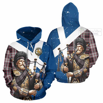 MacPherson (McPherson) Tartan Hoodie with Family Crest Scottish Bagpiper Vibes