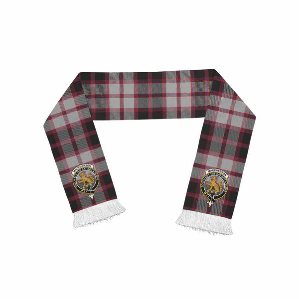 MacPherson (McPherson) Tartan Ruffneck Scarf with Family Crest One Size 67.7*6.7 inches - Tartan Vibes Clothing